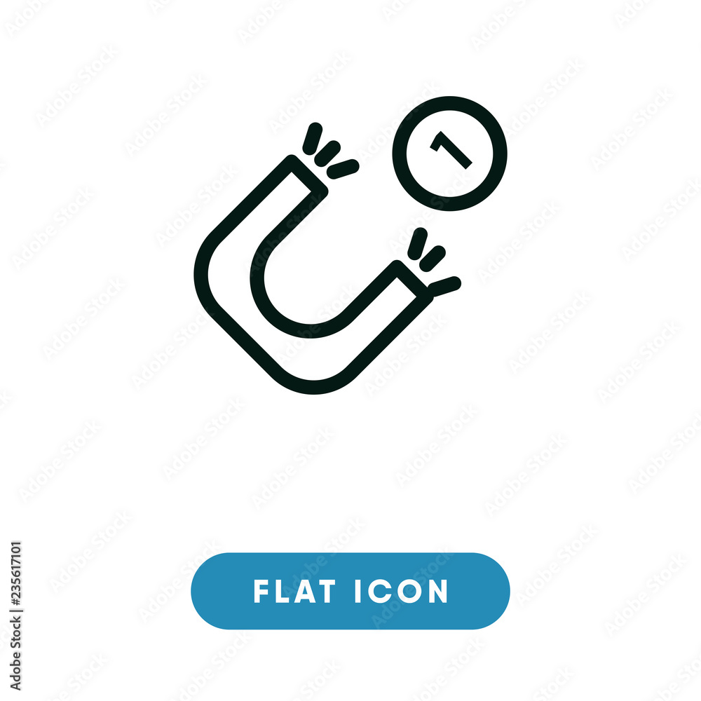 Magnet vector icon Magnet vector icon