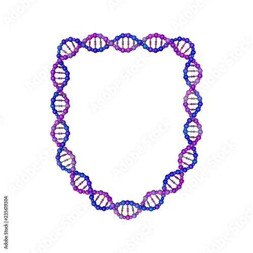 DNA strand in form of shiel...