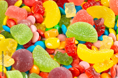 Mixed colorful candies photo
