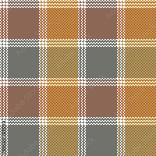 Retro mosaic plaid pixel seamless pattern