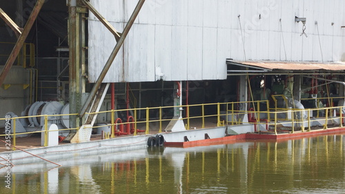 Tanjung Tualang abandoned silver mining dredge during British colonial photo