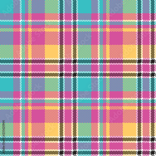 Baby color plaid seamless pattern