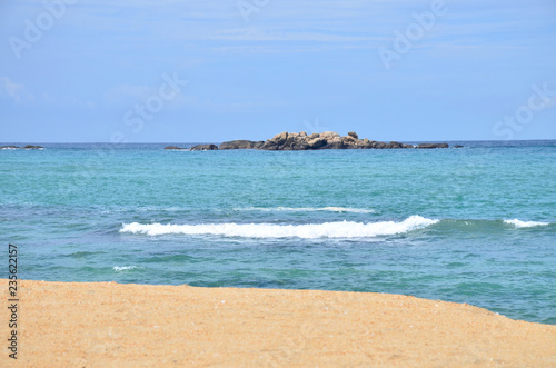 Beautiful landscape of the coast of the Indian Ocean in Sri Lanka