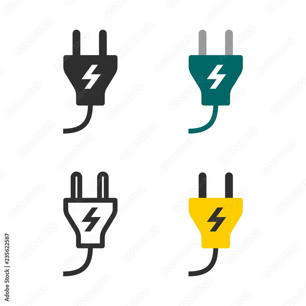 Fototapeta premium Two pin electric plug