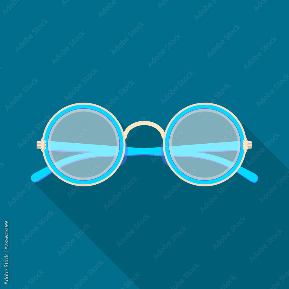 Fototapeta premium Vector illustration of glasses and frame symbol. Set of glasses and accessory stock symbol for web.