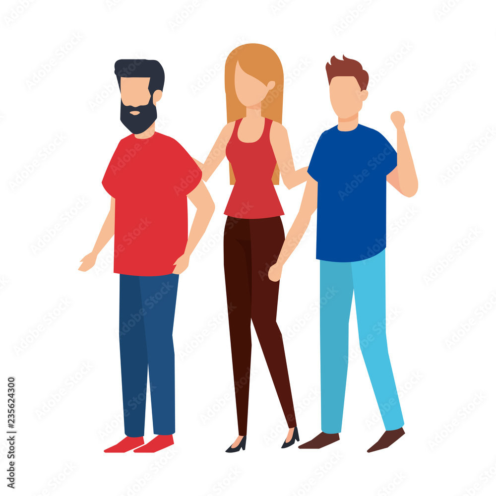 Fototapeta premium group of people characters
