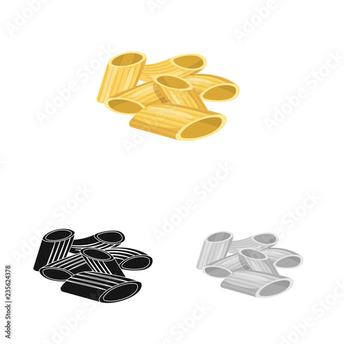 Vector illustration of pasta and carbohydrate icon. Set of pasta and macaroni stock vector illustration.