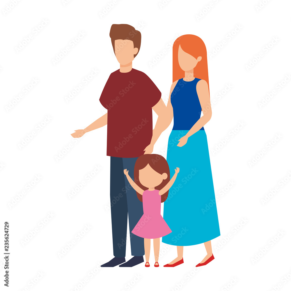 parents couple with daughter characters parents couple with daughter characters