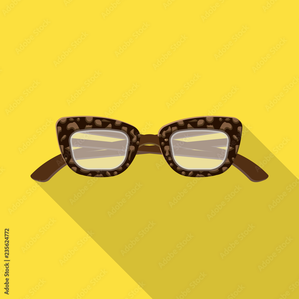 Naklejka premium Isolated object of glasses and frame logo. Set of glasses and accessory vector icon for stock.