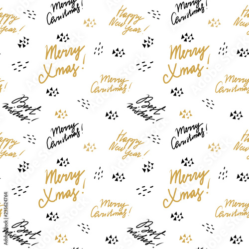 Freehand Fonts with Christmas Wishes pattern for cards  paper  banners
