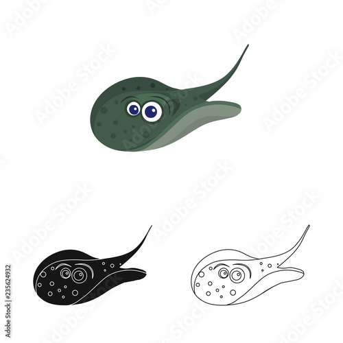Vector design of sea and animal logo. Collection of sea and marine stock symbol for web.