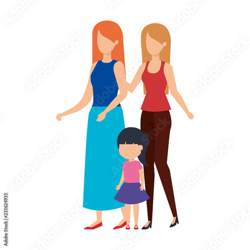 lesbian couple with daughter