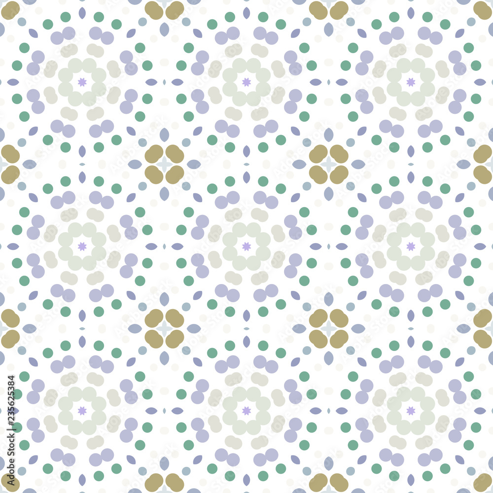 Seamless abstract pattern background with a variety of colored circles.