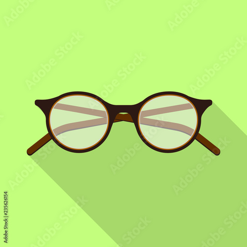 Isolated object of glasses and frame symbol. Collection of glasses and accessory stock vector illustration.