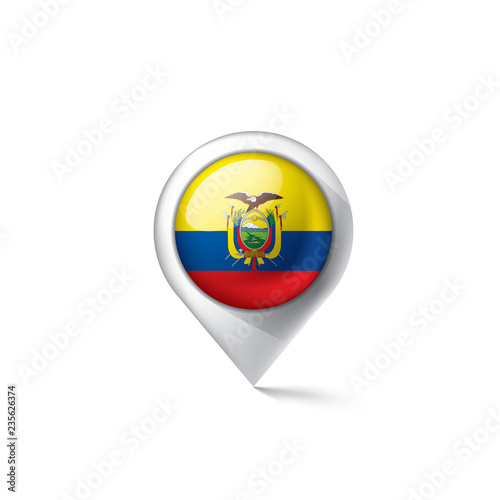 Ecuador flag, vector illustration on a white background Free Download Ecuador flag, vector illustration on a white background - GFXLoad