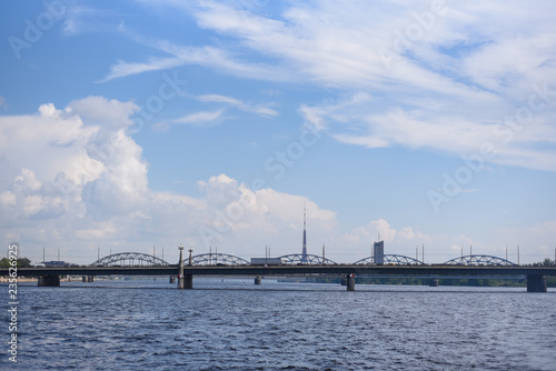 Riga, bridge, view from the water