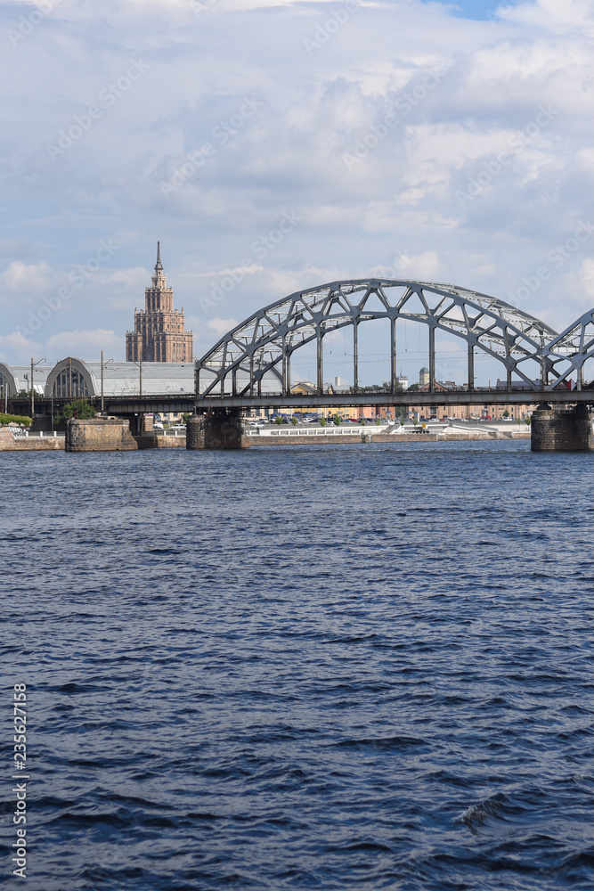 Riga, bridge, view from the water