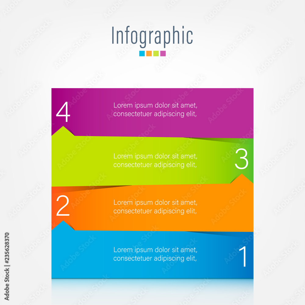 4 Steps infographic design for presentation or web 4 Steps infographic design for presentation or web