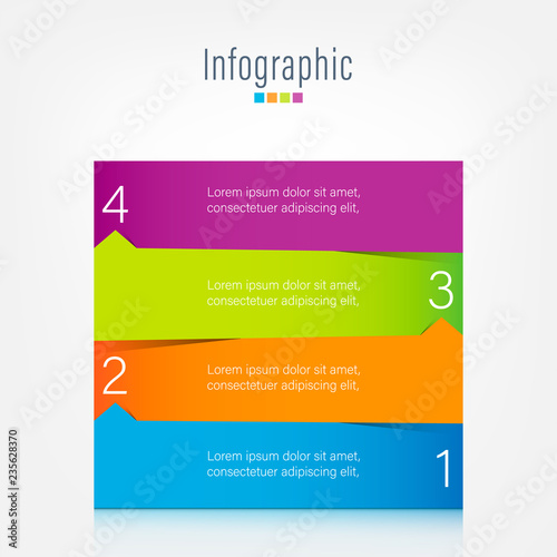 4 Steps infographic design for presentation or web