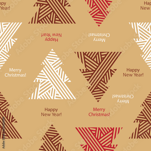 Simple Christmas seamless pattern for wrapping paper. Vector.