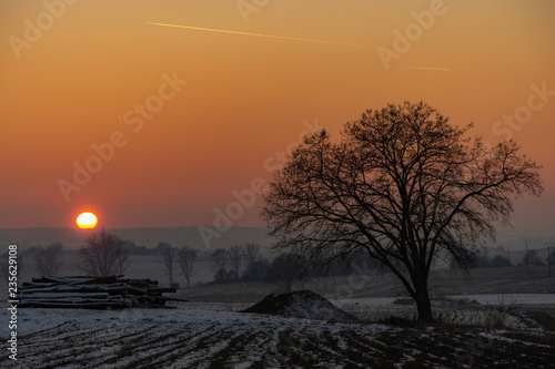 sunset with the sun near the horizon