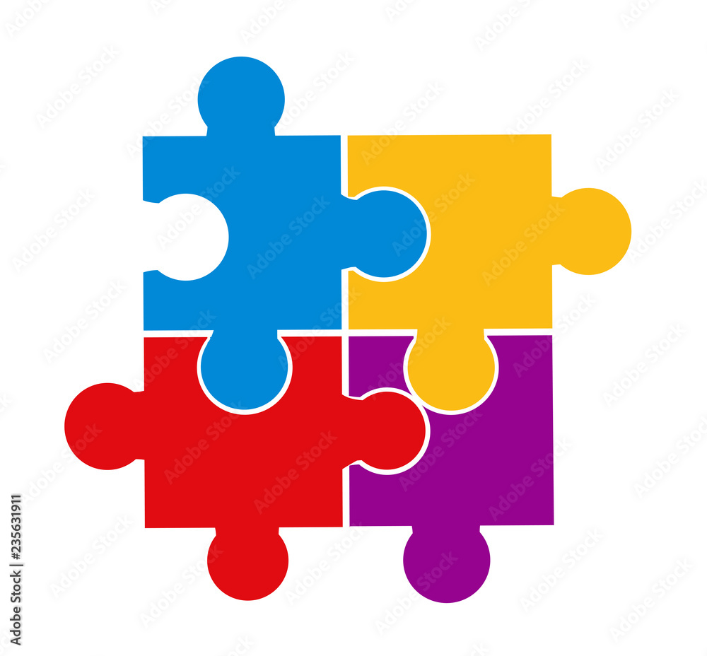 Vector illustration of puzzle pieces Vector illustration of puzzle pieces