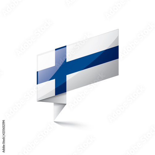 Finland flag, vector illustration on a white background