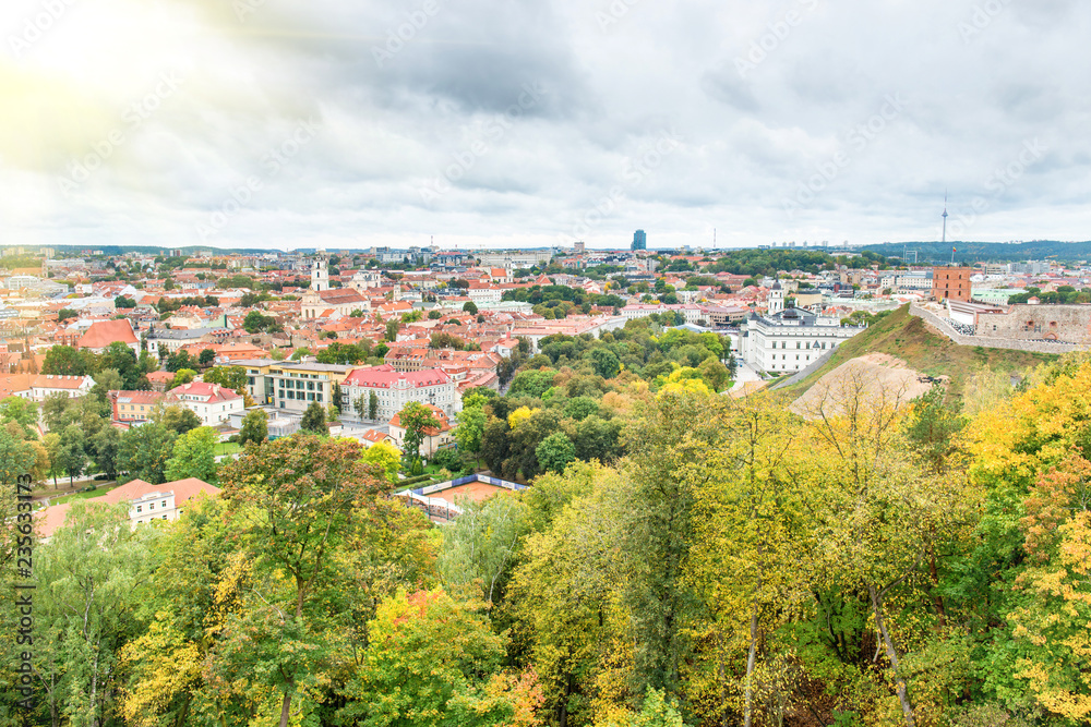 City of Vilnius - panorama of old town, Lithuania