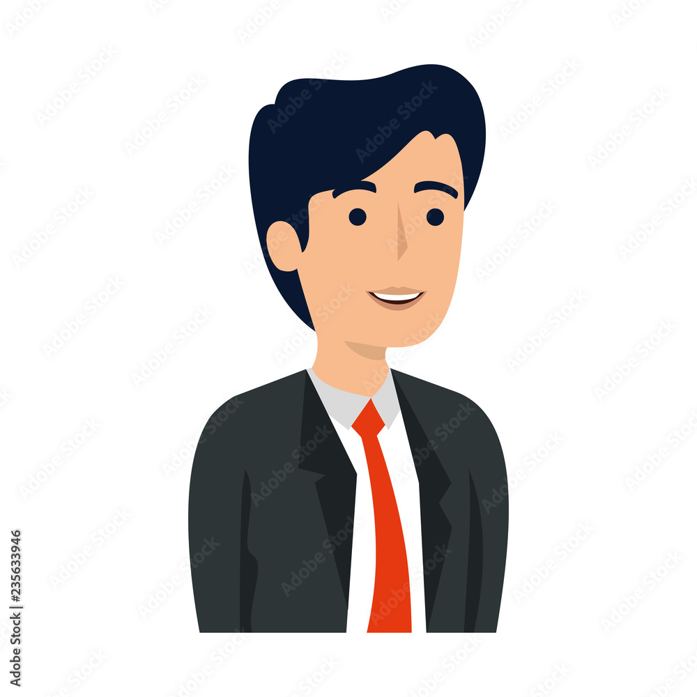 elegant businessman avatar character