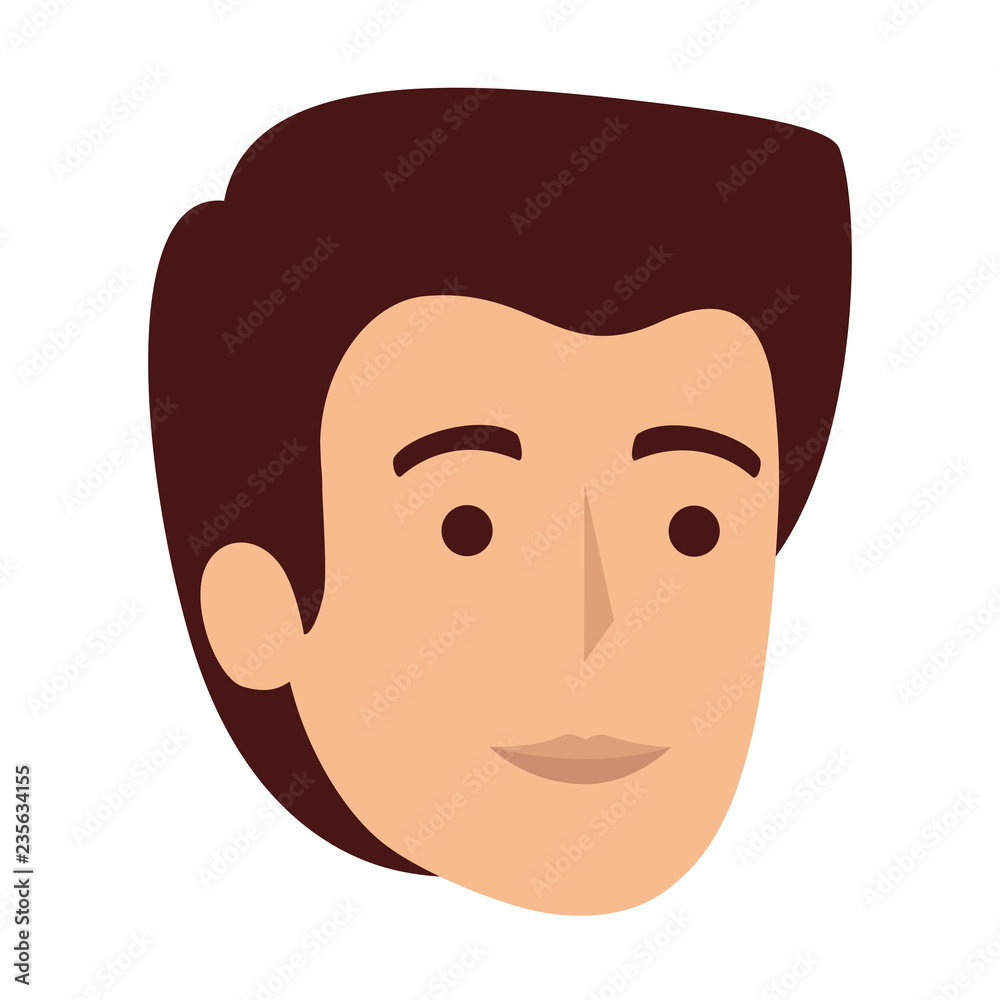 young man head avatar character