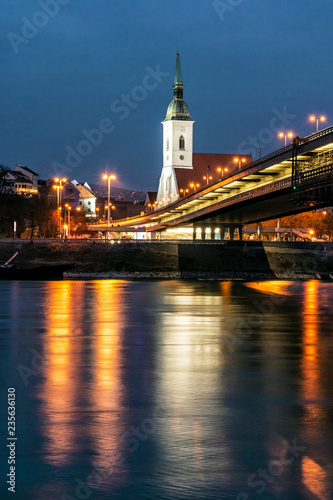 Saint Martin's Cathedral, Bratislava, Slovakia, night photo