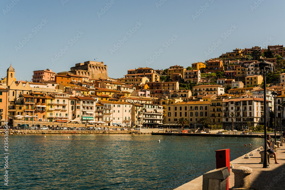 Porto Santo Stefano, Italy - landscape from the port Porto Santo Stefano, Italy - landscape from the port