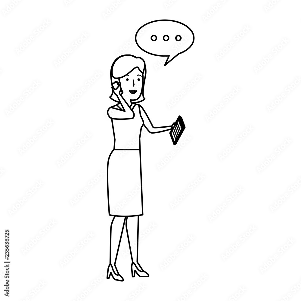 elegant businesswoman talking with smartphone elegant businesswoman talking with smartphone