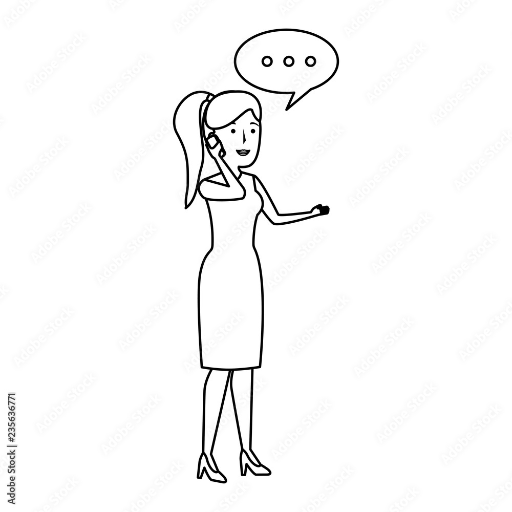 elegant businesswoman talking with smartphone elegant businesswoman talking with smartphone