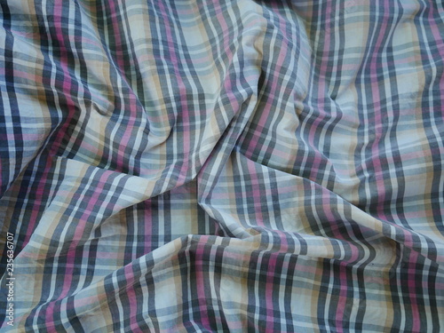 Dirty Square pattern fabric background. Scott chintz fabric for design.Plaid cotton texture