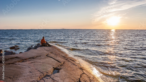 happy young woman, enjoying...