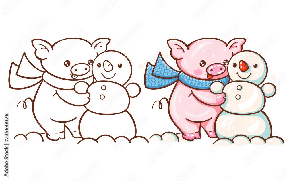 Cartoon pig Cartoon pig