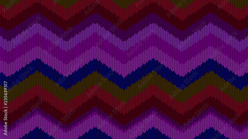 Background with a knitted texture, imitation of wool. Multicolored diverse lines.