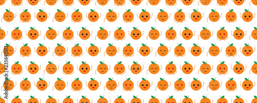 seamless oranges wallpaper art cute funny vector illustration concept