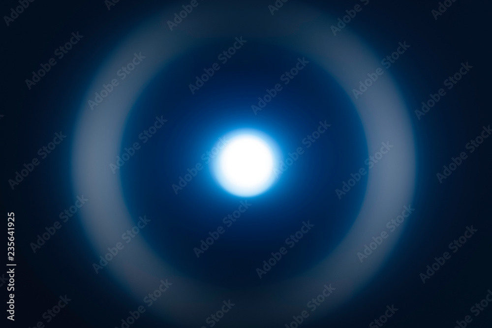 light circle in blue