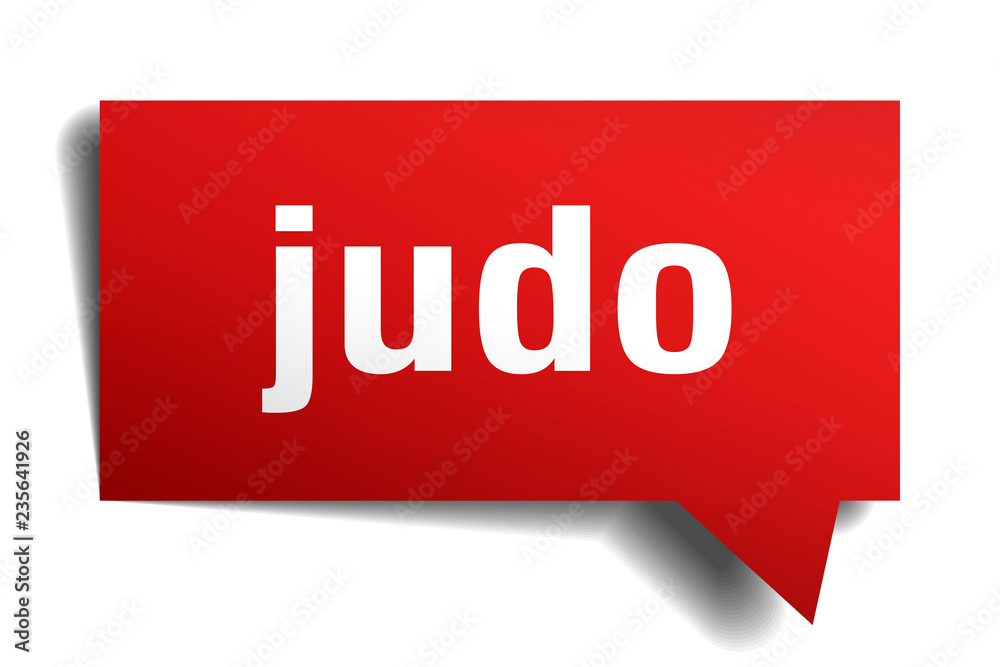 judo red 3d speech bubble judo red 3d speech bubble