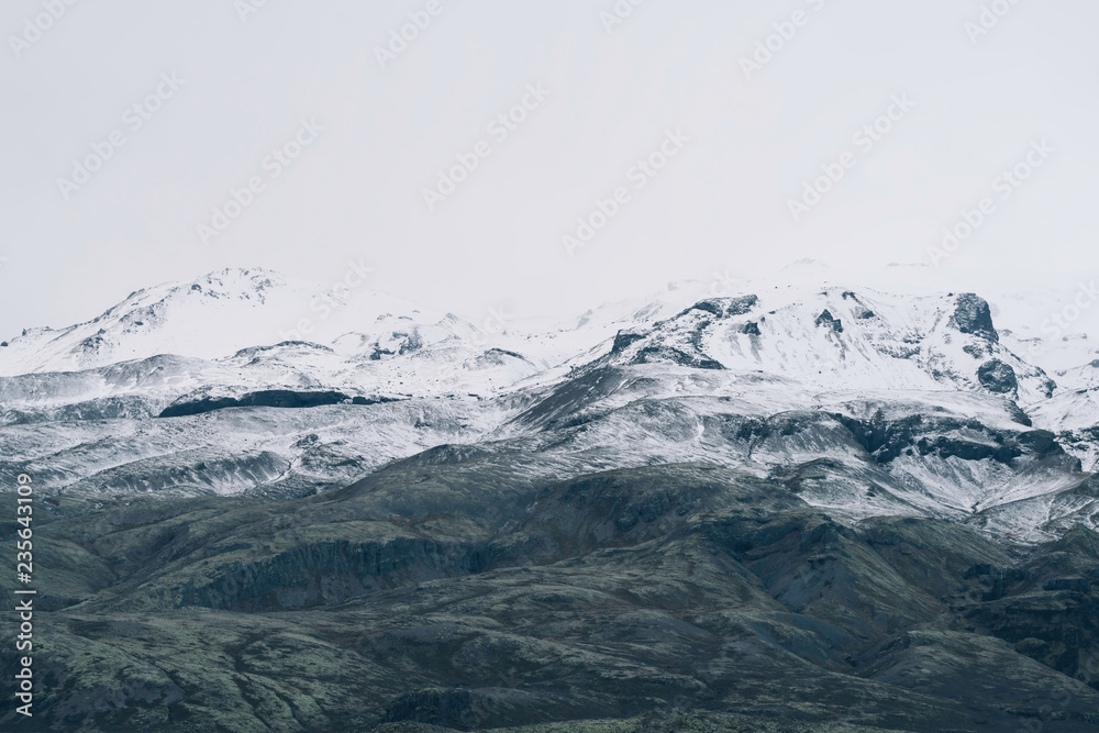Beautiful winter landscape in Vatnajokull National Park