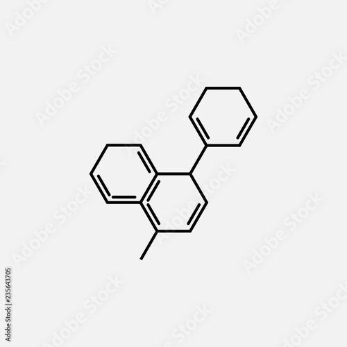 Chemical formula icon. Chemical formula symbol. Flat design. Stock - Vector illustration.