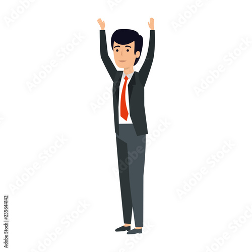 elegant businessman avatar character