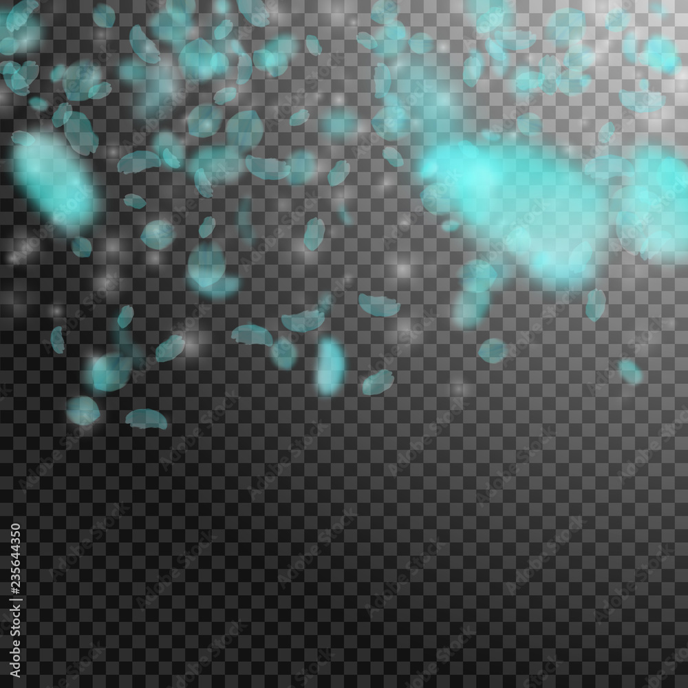 Turquoise flower petals falling down. Quaint roman Turquoise flower petals falling down. Quaint roman