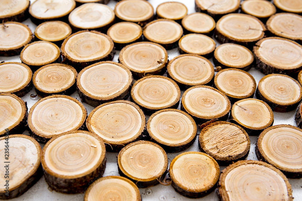 Set of christmas things on a wooden background Set of christmas things on a wooden background