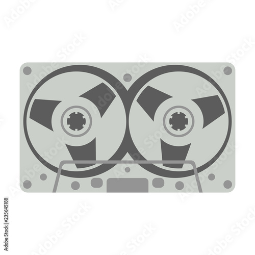 compact cassette, vector illustration , flat