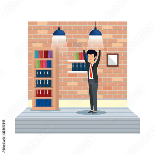 elegant businessman in the workplace