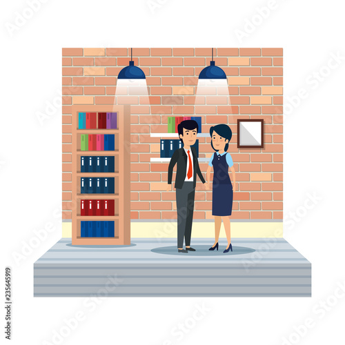 business couple in the office