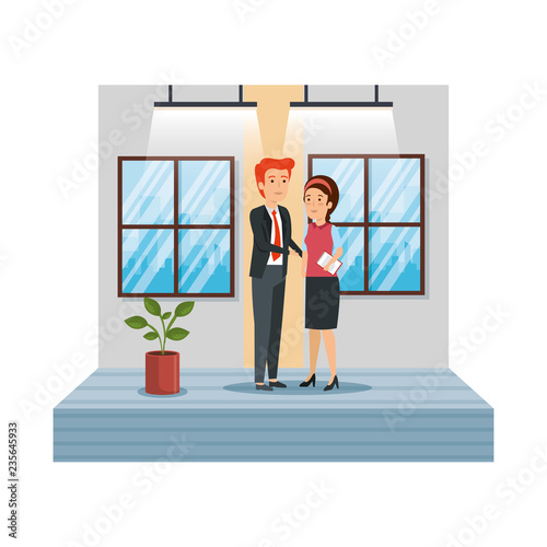 business couple in the office